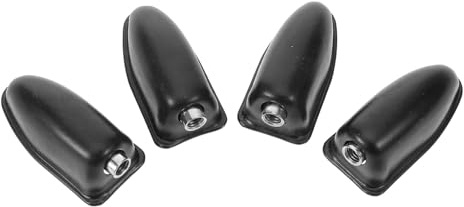 Schwarz Drum Lugs aus Kunststoff und Metall, 4 Stück | Professionelle Trommelverbinder, Lange Form, für Schlagzeugsets und Snare Drum, Zubehör