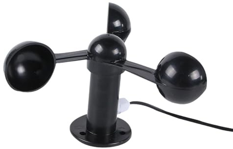 Sharplace Wind Speed Testing Anemometer Testing Stability 3 Cups Wind Tester Wind Speeds Cup for Weather Stations Breeding Ships Outside