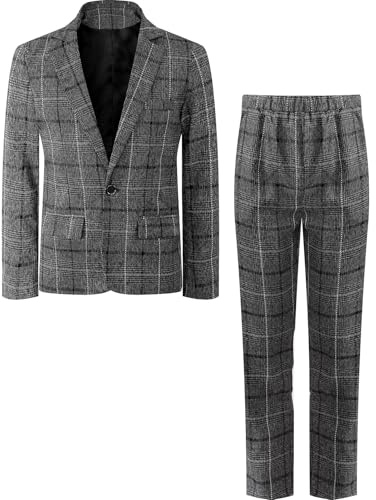 mintgreen Boys Blazer Suit 2PCS Kids Formal Wedding Outfits Gentleman Tuexdo Sets 5-12 Years