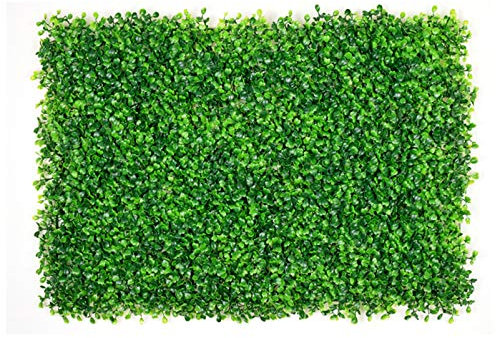 Pannelli artificiali di bosso topiaria, pianta da siepe, 24 pezzi, pannelli in bosso, pannello da parete per erba, protezione dai raggi UV, per esterni, interni, giardino, recinto, cortile