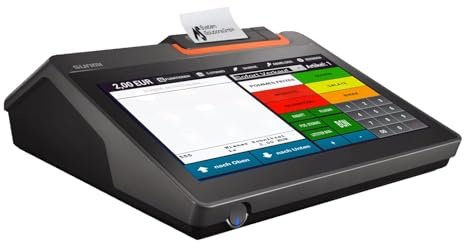 MINI Kassensystem OHNE ABO für Gastronomie – 10 All-in-One POS Kasse mit Touchscreen & Bondrucker – ohne monatliche Gebühren – TSE-konform – ideal für Café, Bar & Imbiss