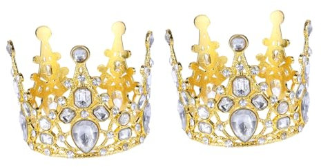 DEARMAMY 2pièces Lot De Décorations De Couronne Pour Gâteau Anniversaire Fête Prénatale Décoration De Cupcake Couronne De Gâteau