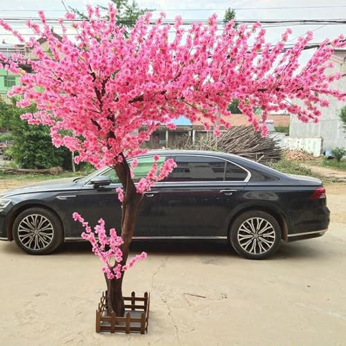 Árbol de cerezo artificial, flor de melocotón sintético, para decoración de interiores y exteriores, ideal para el hogar, oficina, fiesta, boda, eventos, elegante arco floral