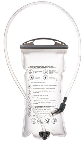 Azarxis Poche Hydratation 1,5L 2L 3L Réservoir d'eau Vessie Souple Sac à Eau pour Randonnée Course Escalade Cyclisme (Blanc, 1,5 L)