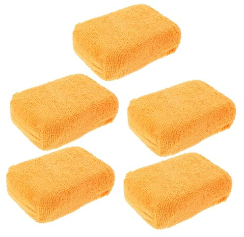 DINHEAROM 5 Pezzi Tamponi per Applicazione Cera Auto Pad Polishing per Dettagli Auto e Pulizia Domestica Materiale Resistente All Usura e Rimozione Graffi per Lucidatura e Duratura