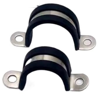 abrazadera de tubo rectangular saddle clip, Paquete de 2 abrazaderas for tubería de PVC de acero inoxidable 304 de 50-95 mm(70mm)