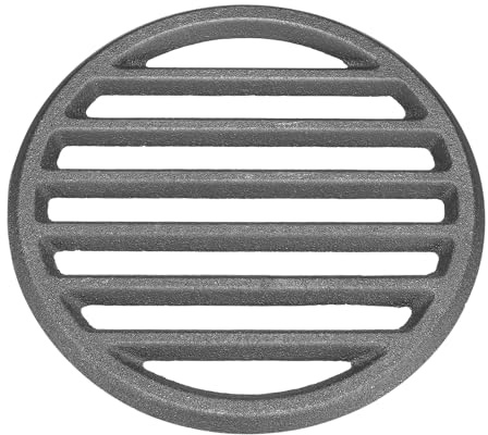 PATIKIL Rejilla De Hierro Fundido 7 Redonda Reemplazo De Placa De Carbón | Rejilla Inferior Para Asar, Accesorios De Parrilla, Para Parrilla De BBQ, A Alta Temperatura, 6 Ranuras