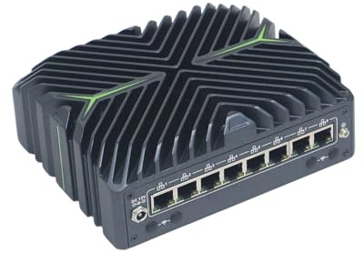ANDAQI Micro Firewall Appliance with vPro, Mini PC, PFSense, OPNsense, VPN, Router PC, Ultra 5 125U, RX21, 8 x 2.5GbE LAN, LAN 1 I226-LM, AI Boost NPU, 32G RAM, 256G SSD