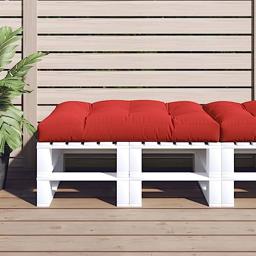 Frdhee Kissen für Stühle,Palettenkissen Rot 120x80x12 cm Stoff,Sofakissen für Garten, Camping, Gastronomie oder Bistro