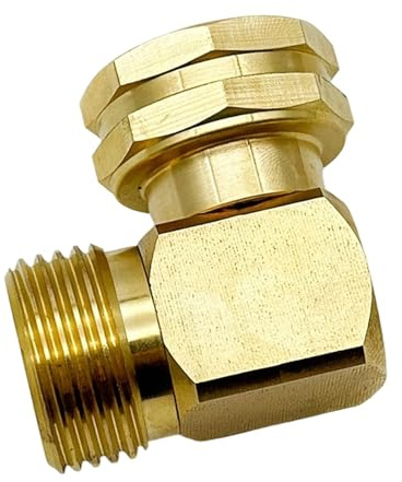 Accesorios de manguera de jardín en forma de L de 3/4 pulgadas, 90 grados, conector de codo giratorio para riego y lavado de coches, accesorios de tubería duraderos a prueba de fugas