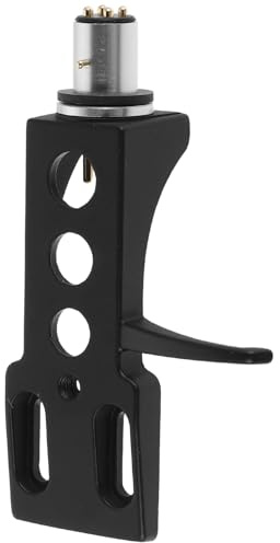 Generic Soporte Cabezal para Tocadiscos Vinilo, Accesorio de Repuesto para Cartucho Fonográfico, Compatible Tocadiscos Dj, Diseño Negro, Pieza Individual