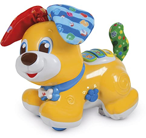 Baby Clementoni - Bubù Cagnolino Cucù, Centro Attività Neonato Interattivo 10 Mesi, Gioco Interattivo, Corre e Insegna Versi degli Animali, Lettere, Numeri e Colori, Lingua Italiana, 17198