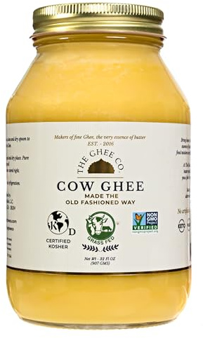The Ghee Co. - 32 Fl Oz Eco refill pouch,Crafted homestyle with Real Butter, Grass Fed, Certified Non-GMOs, Certified, Kosher & Halal, Paleo & Keto-friendly, Lactose & Casein Free, Naturally long
