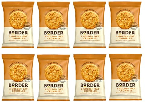 Golden Oat Crumbles - Luxury Mini Packs of 2 Border Biscuits (Pack of 8)