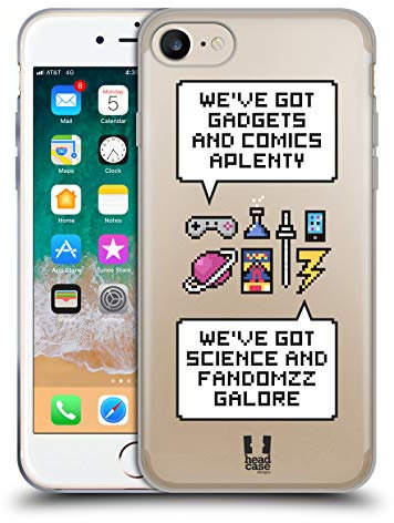 Head Case Designs Gadgets Y Fandom Nerdy Pixel Art Caso Funda de Gel Suave Compatible con Apple iPhone 7/8 / SE 2020 & 2022