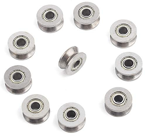 10pcs Kugellager V Nut, V624ZZ V Kugellager Schiene Miniatur Lager Stahl Für Führungsrolle Schiene Liner Motion System