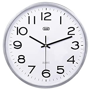 Trevi OM 3505 S Väggklocka, Diameter 35 cm, Rörelse Tyst Sweep med kontinuerlig sekund
