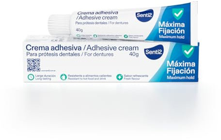 Senti2 Crema Adhesiva extra fuerte para prótesis dentales - 40g