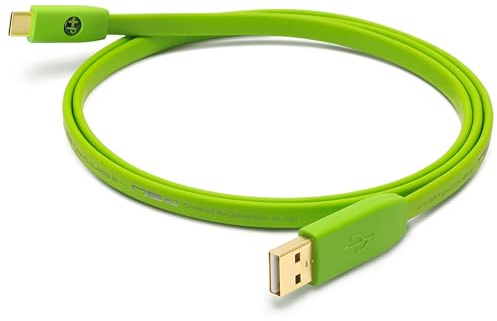 NEO by Oyaide d+ USB (Klasse B) A auf C – Hi-Speed und langlebiges Digitalkabel für DJs, Musiker und Produzenten, grün, 1 Meter, kompatibel mit allen USB A - C Geräten