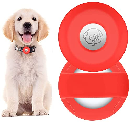 PKQTOP kompatibel med Apple Pet Collier, silikonskyddsfodral, anti-förlust -kompatibel med hundhalsband och katt