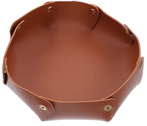 Gatuida 3 Stück Aufbewahrungsplatte Aus Pu-leder Mit Großer Kapazität Dekorative Schmuck- Und Schlüsselablage Für Den Schreibtisch