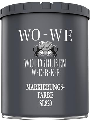 WO-WE Markierungsfarbe WEISS Parkplatz Fahrbahn Straßenmarkierung 750ml | Bodenmarkierung auf Beton, Asphalt, Pflastersteinen, Innen & Außen, Schnelltrocknende Parkplatzfarbe, Streichen & Sprühen
