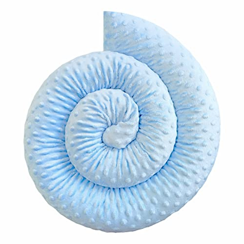4L Textil Bebeloo Bettschlange Bettkissen Seitenschläferkissen Nackenrolle Schlafkissen Kuschelschlange Stillkissen Zierkissen Zugluftstopper Body Pillow Minky Oeko-TEX (Hellblau, 180 cm)