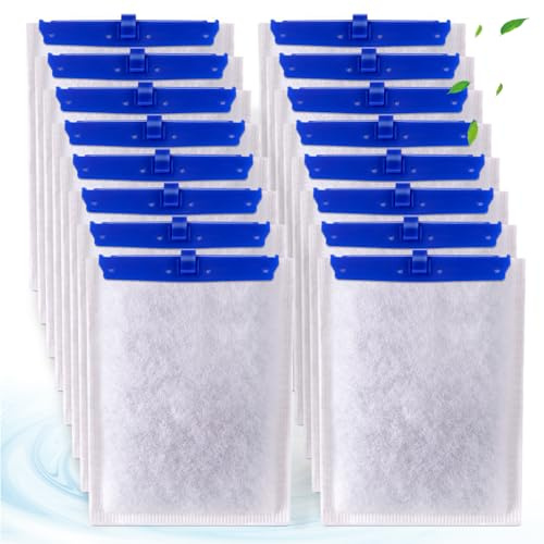 xbbwmrs 16-Pack Large Replacement Filter Cartridges Compatible with Tetra Whisper Bio-Bag Filters Large Aaquarium Filter Cartridges for Whisper 20i/40i /IQ20/30/45/60 PF20/30/40/60 Power Filters