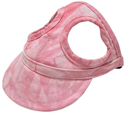 PERZOE Hunde-Baseballkappe, Haustier-Strandhut für Hunde, Hunde-Strandhut, Sonnenschutz, Haustier-Baseballkappe mit Ohrlöchern B M