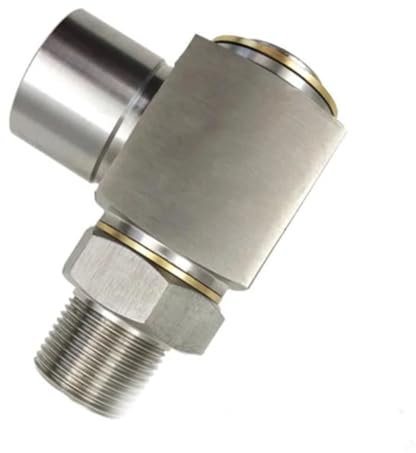 KOSBO 1-1/4'' DN32 Hydraulisches Drehgelenk, rechtwinkliges Edelstahl-Universalgelenk, 360-Grad-Hochdruck-Drehgelenk, drehbar(Internal External)