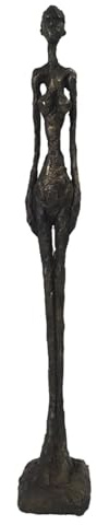 Siunwdiy Giacometti Escultura Bronce, Hombre Caminante Figura de Bronce, Arte Moderno Abstracto Estatua, Decoración Contemporánea Artesanal,Frau,30CM