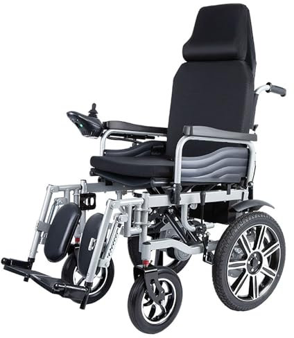 Fauteuils Roulants Légers Pour Adultes, Chaise Électrique Pliable Portable, Fauteuil Roulant Électrique Tout Terrain Avec Télécommande Intelligente À 360° Et Conception Plate À 160° Pour Voyager