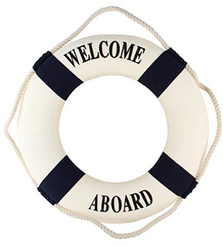 Amosfun Wanddekorationszubehör im Freien Strand katholisch Blau Girlande wandbehang wandhänger Boat decoration wohnungsdeko Non-toxic decoration bastelsachen Rettungsring Dekorationen