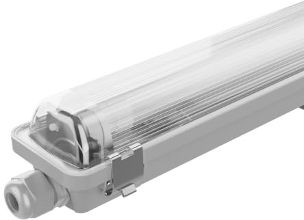 Ledvion - 1 pieza, pantalla estanca, 120cm, IP65, 18W, 100 lm/W, Blanco frío, 6500K, lámpara de techo para garaje, de bodega, tubo led, almacén