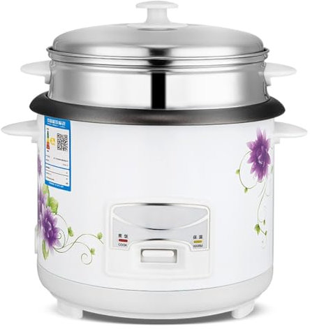 Rice Cooker&Steamer 2/3/4/5/6L Large Capacity 5 Layers Thickened Iron Alloy Non-Stick Liner for Family Dormitory 1~10 People Rice Cooker (Size : 5L)
