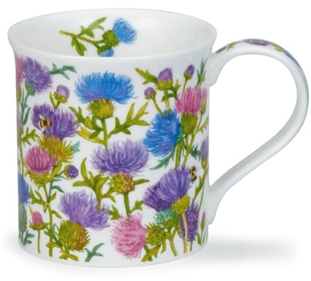 Dunoon Bute Highland Thistle Tasse aus feinem Knochenporzellan, 0,3 l