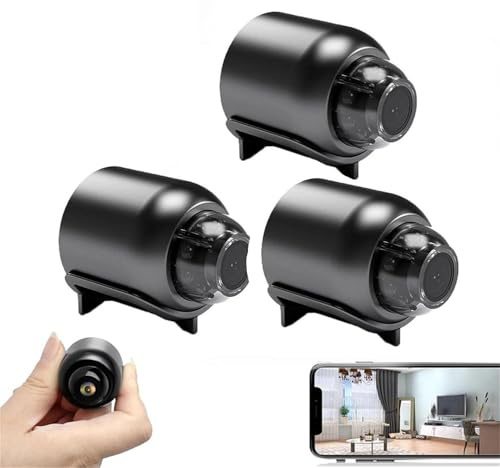 Mini 4G Wireless WiFi Camera 1080P HD with Night Vision & Motion Detection,Mini 4g Wireless WiFi HD Camera for Home,Kids,Pet & Car Monitoring (3 Pcs)