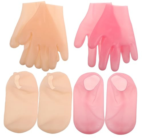 VICASKY Silikon Fuß und Handsocken Peeling Fußmaske Elastisch für Damen Feuchtigkeitsspendend Hautschutz gegen Trockenheit und Risse Vielseitig für Zuhause und Salon