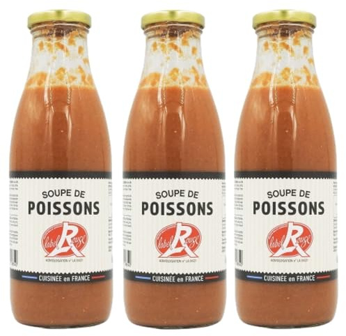 Lot 3x Soupe de poissons Label Rouge - Bouteille 750ml