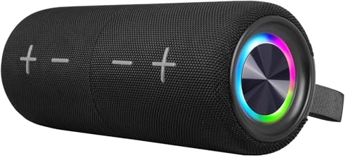 Trevi XSC 8A88 B Cassa Wireless Portatile 2x15W Stereo con Woofer Passivi, IPX5 Impermeabile, Lettore MP3 Micro SD, AUX-IN, Disco Light e Speaker Separabili, Nero