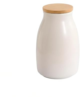 YOUSIS Zuccheriera con coperchio, in ceramica, in porcellana, moderna, contenitore per sale e sale (800 ml)
