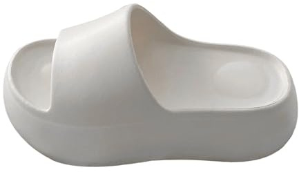 Badtofflor tjock sula damer ergonomiska Eva badskor breda fötter mjuka ljudlösa ultramjuka molnskor tjocka skumtofflor sommar för hem sandaletter supermjuka sandaler, Vit, 37 EU
