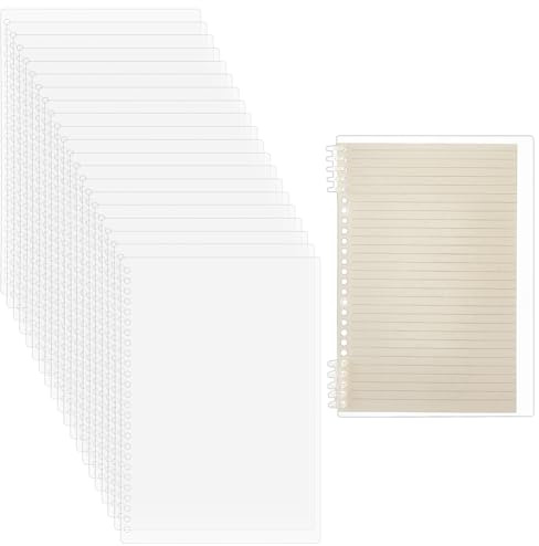 FINGERINSPIRE 20 Pz Copertine per Rilegatura in Plastica 262x185mm 18 mil in PP Opache con 26 fori Proteggi Documenti Trasparenti Smerigliati Impermeabili per Facile Organizzazione in Ufficio