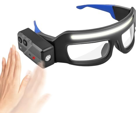 Lunettes de sécurité de travail – Lunettes de sécurité multifonctions avec lumière de type C, lunetes de vélo de montagne | Lampe en verre SensorType pour soudage, équitation, femmes, hommes, sport,