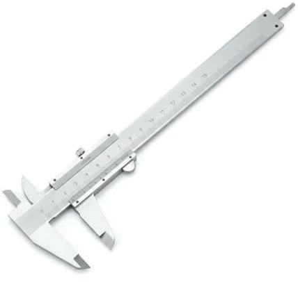 Calibrador de 150 mm analógico, calibre de acero inoxidable de 0,02 mm de alta precisión, calibrador con medidor de profundidad y tornillo de bloqueo, herramienta de medición resistente a golpes para