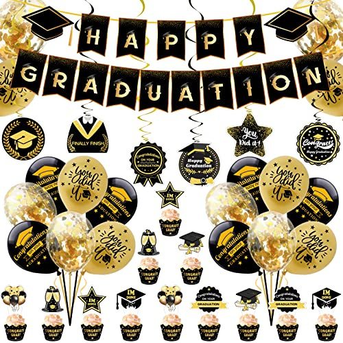 2026 Graduation Decorations Kit for Preschool Nursery & School Leavers,Congratulations Banner, Party Props, Confetti & Graduation Decor Supplies for Kindergarten Grad Party