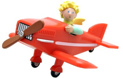 Plastoy Der kleine Prinz Figur Der kleine Prinz in seinem Flugzeug - Kunstharz - 5 cm