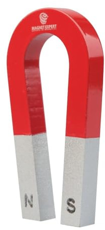 Traditional Alnico Horseshoe Magnet for Science, Education, Experiments, Students, and Teachers - 1kg Pull - 75mm x 39mm x 8mm - Pack of 10