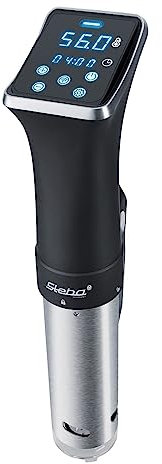 Steba cocedor sous-vide con función WIFI, calienta 20 litros a 56°C en aprox. 45 min, uso móvil para todas las ollas a partir de 15 cm de profundidad. SV 80 WIFI.