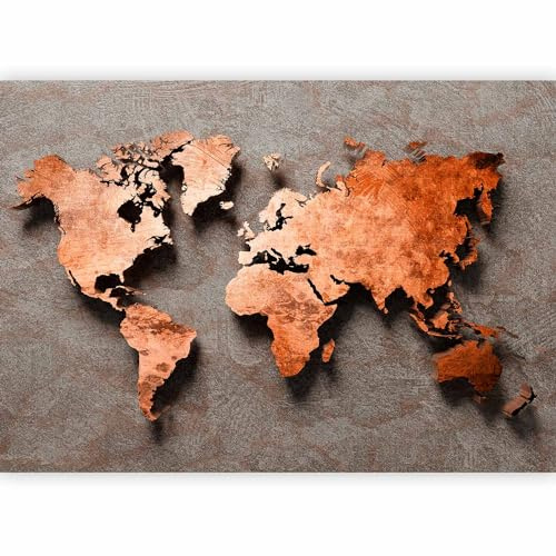 murando - Carta da Parati Adesiva Mappa del mondo 147x105 cm Fotomurali Adesivi Murali Rivestimento Parete Moderna per Pareti Adesiva Muro Decorativo Fotomurale Soggiorno Mappamondo Textur